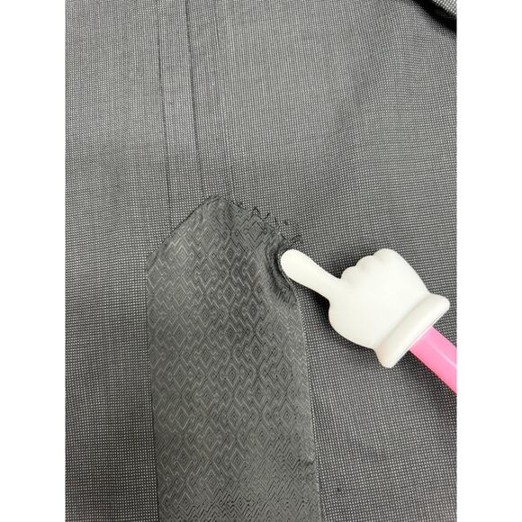 VTG "Town Clad" Pennys Mens BLAZER Gray & Black SZ NO SIZE TAG PLZ SEE MEASURE. - Picture 8 of 9
